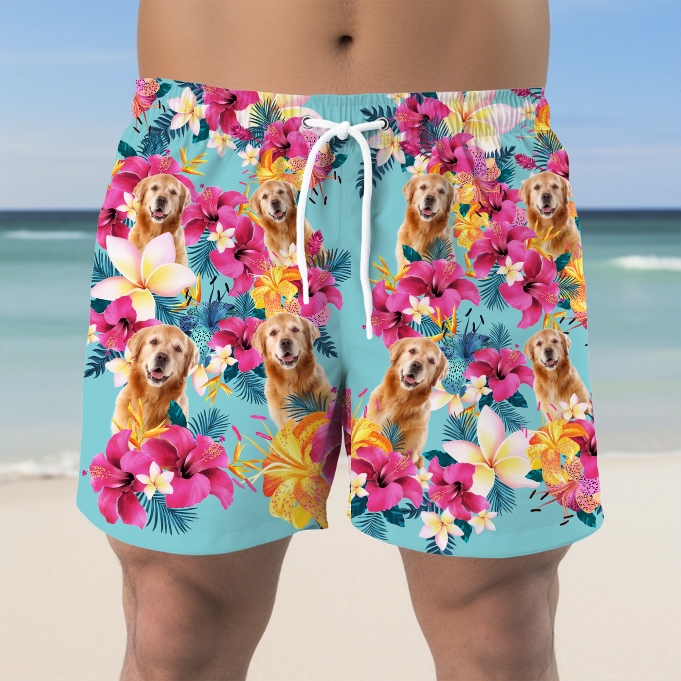 Deine personalisierte Badehose - Dein Haustier mit Foto auf deiner Badehose