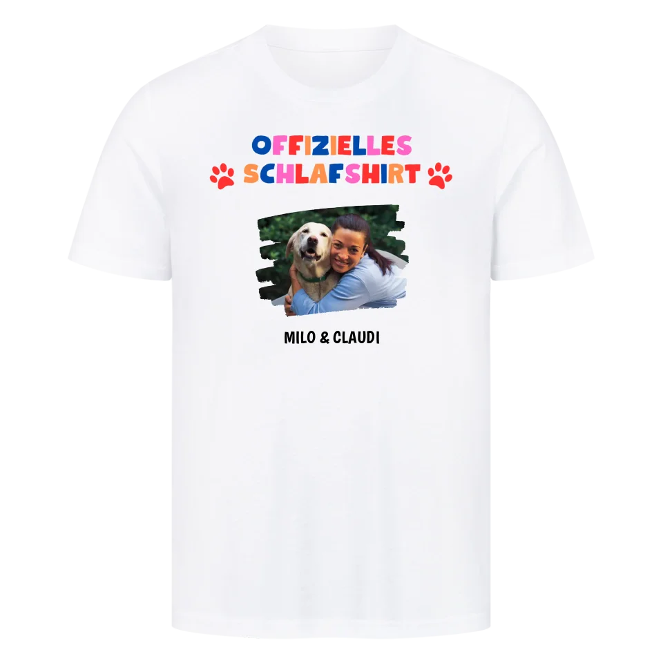 Offizielles Schlafshirt mit Foto - Personalisierbares Unisex T-Shirt