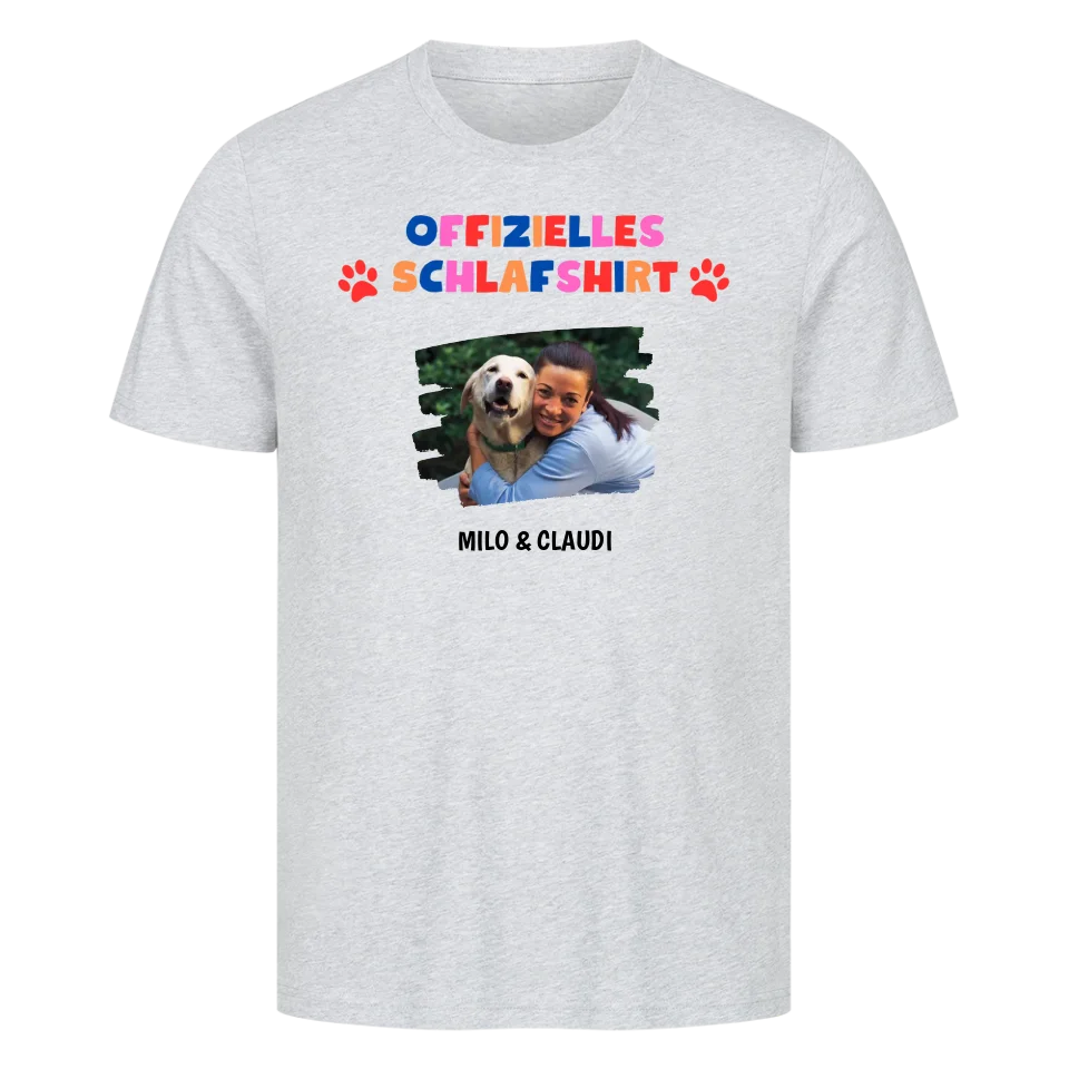 Offizielles Schlafshirt mit Foto - Personalisierbares Unisex T-Shirt