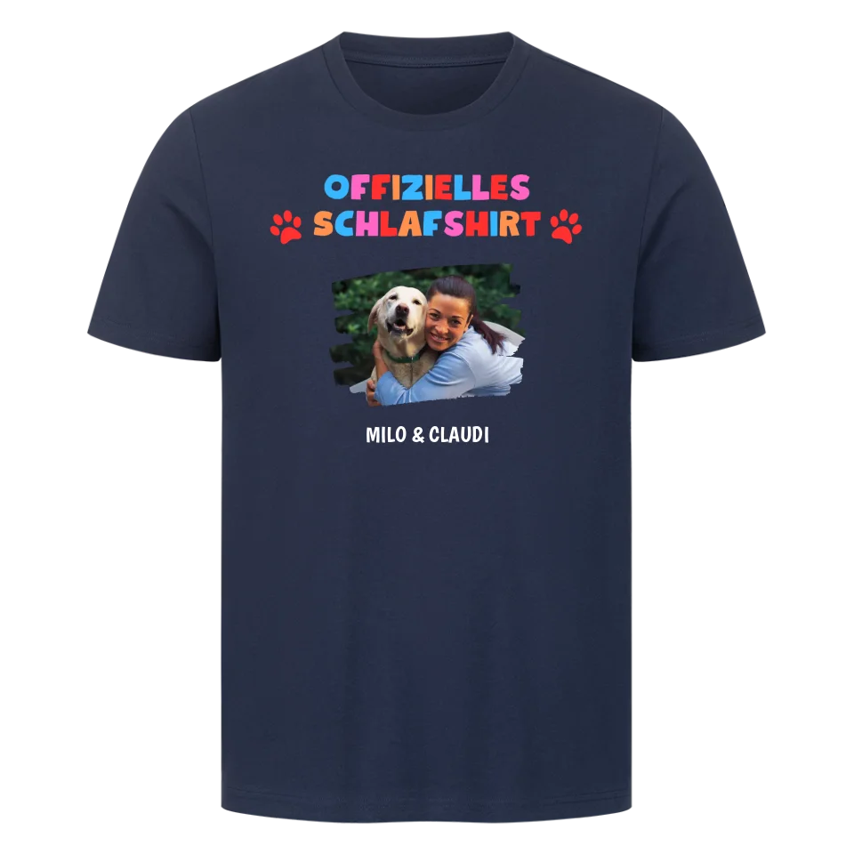 Offizielles Schlafshirt mit Foto - Personalisierbares Unisex T-Shirt