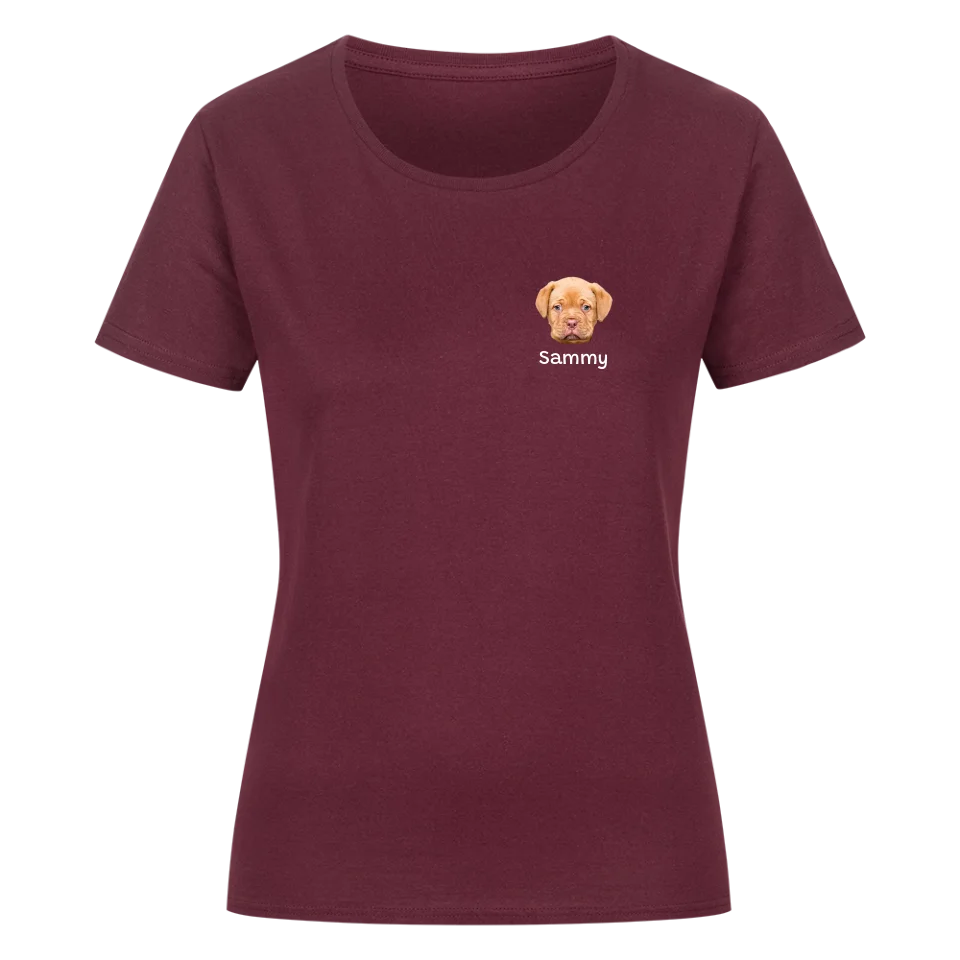 Mein Shirt mit Hundekopf - Personalisierbares Damen T-Shirt