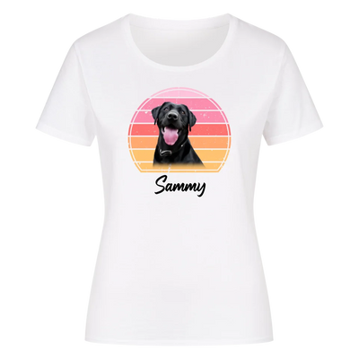 Dein Hund im Retro-Style – Personalisiere dein Premium Damen Shirt!