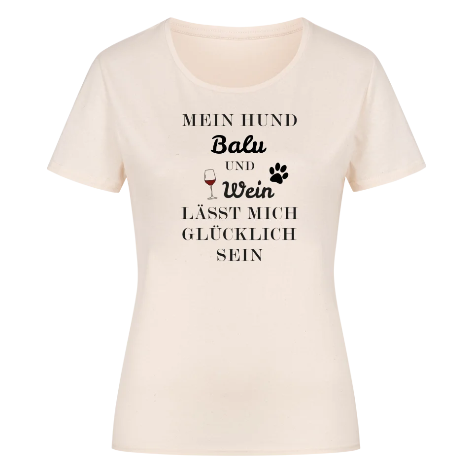 Mein Hund und Wein - Individuelles Damen Shirt