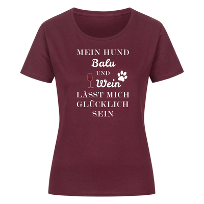 Mein Hund und Wein - Individuelles Damen Shirt