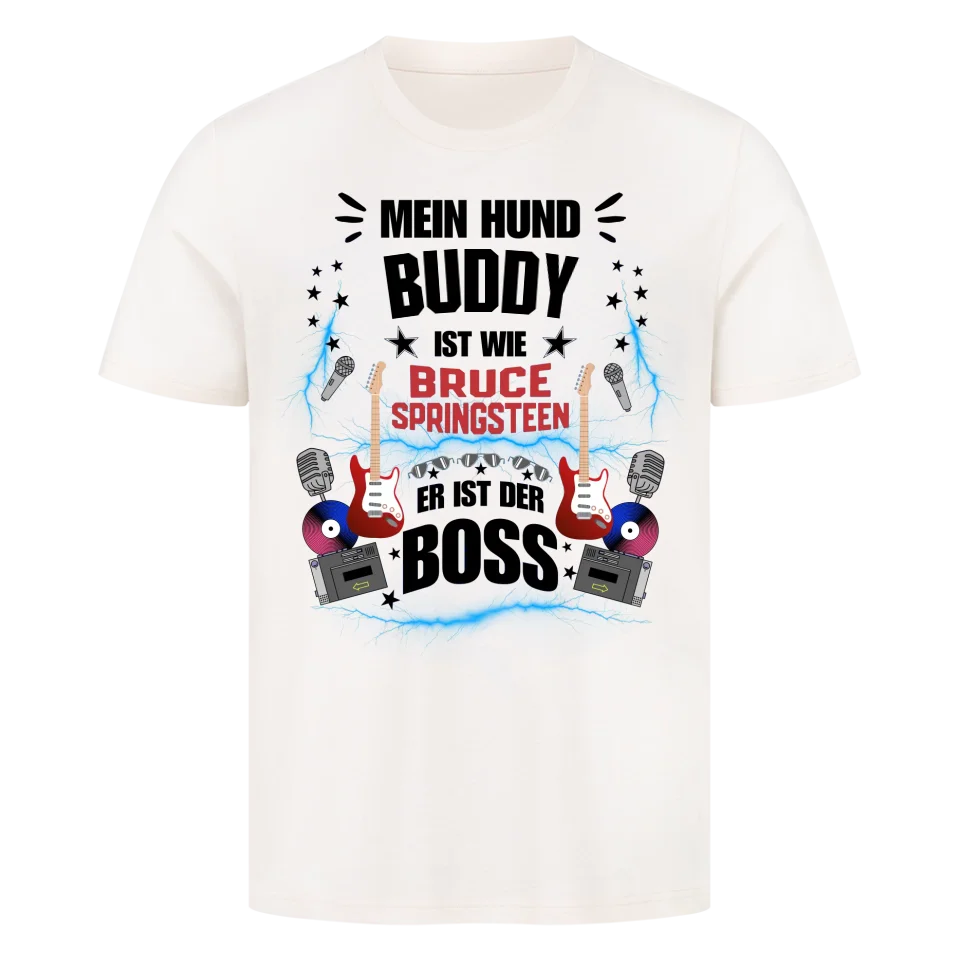 Mein Hund der Boss – Personalisierbares Unisex Shirt
