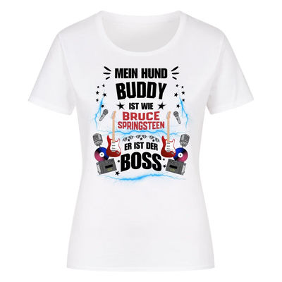 Mein Hund der Boss – Personalisierbares Premium Damen Shirt