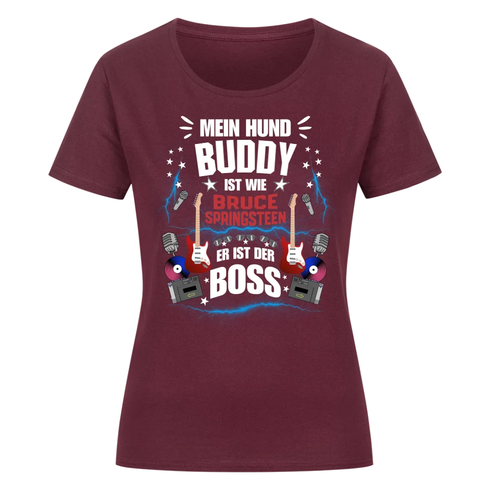 Mein Hund der Boss – Personalisierbares Premium Damen Shirt