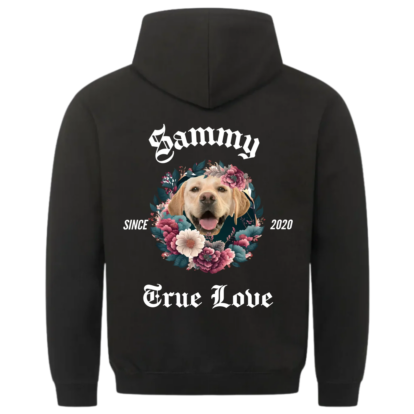 Wahre Liebe - Personalisierbarer Hoodie Unisex Rückendruck