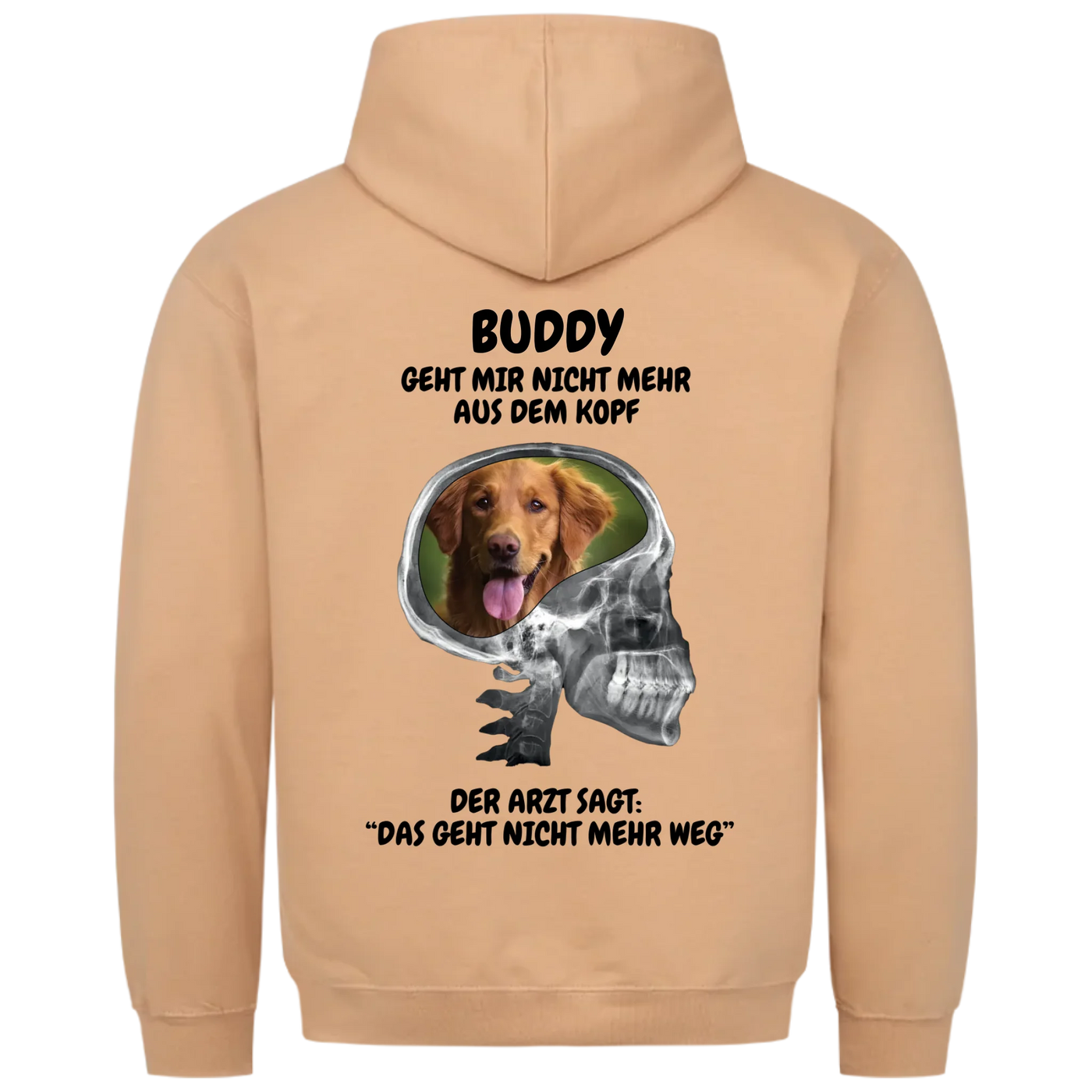 Mein Hund geht mir nicht aus dem Kopf - Personalisierbarer Unisex Hoodie