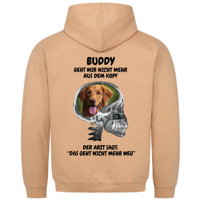 Mein Hund geht mir nicht aus dem Kopf - Personalisierbarer Unisex Hoodie