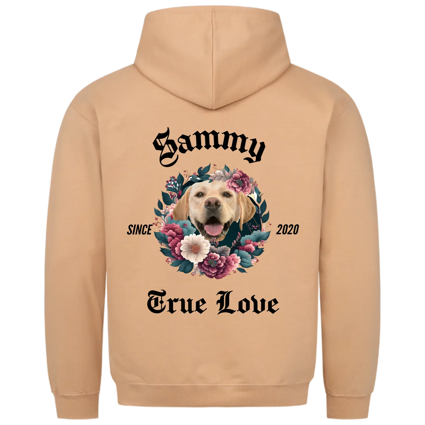 Wahre Liebe - Personalisierbarer Hoodie Unisex Rückendruck