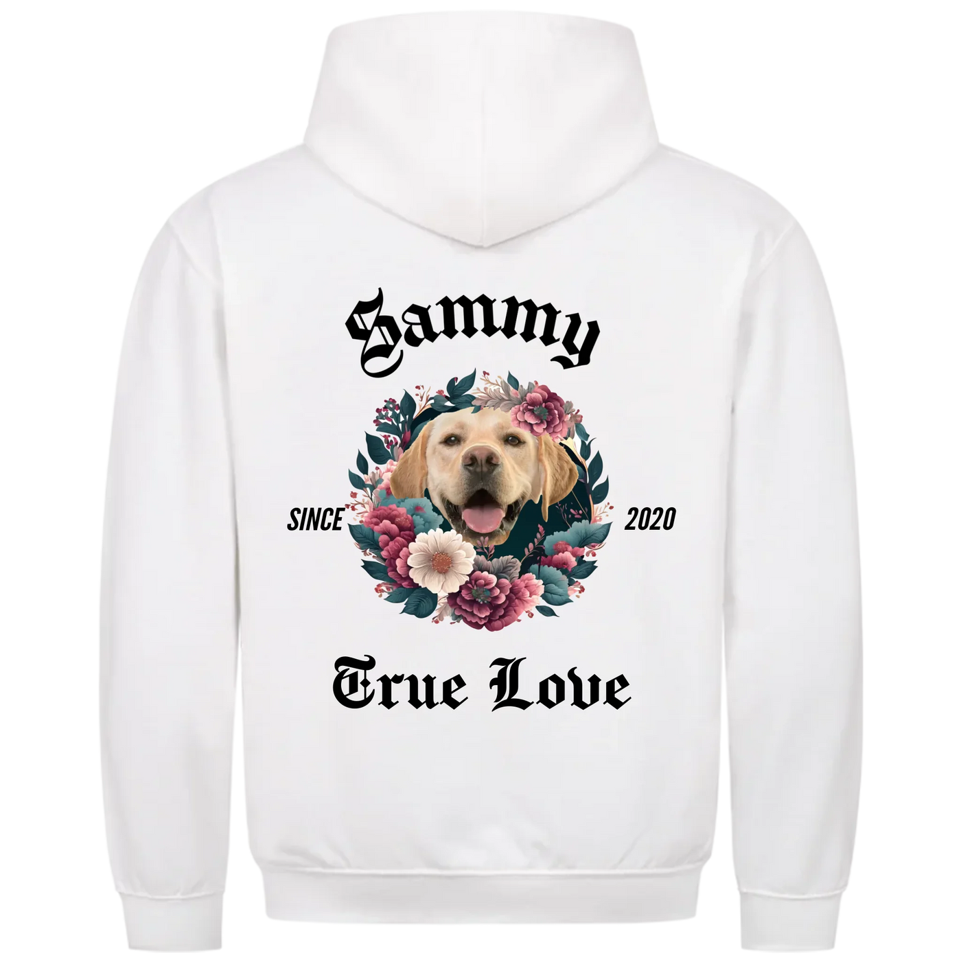 Wahre Liebe - Personalisierbarer Hoodie Unisex Rückendruck