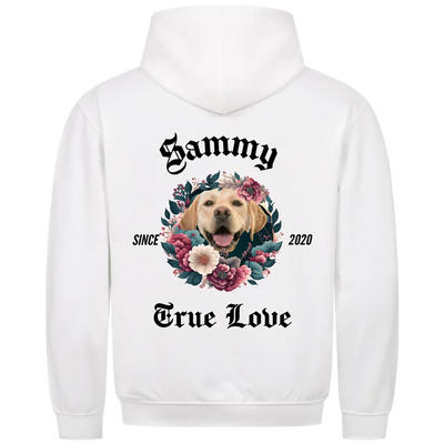 Wahre Liebe - Personalisierbarer Hoodie Unisex Rückendruck
