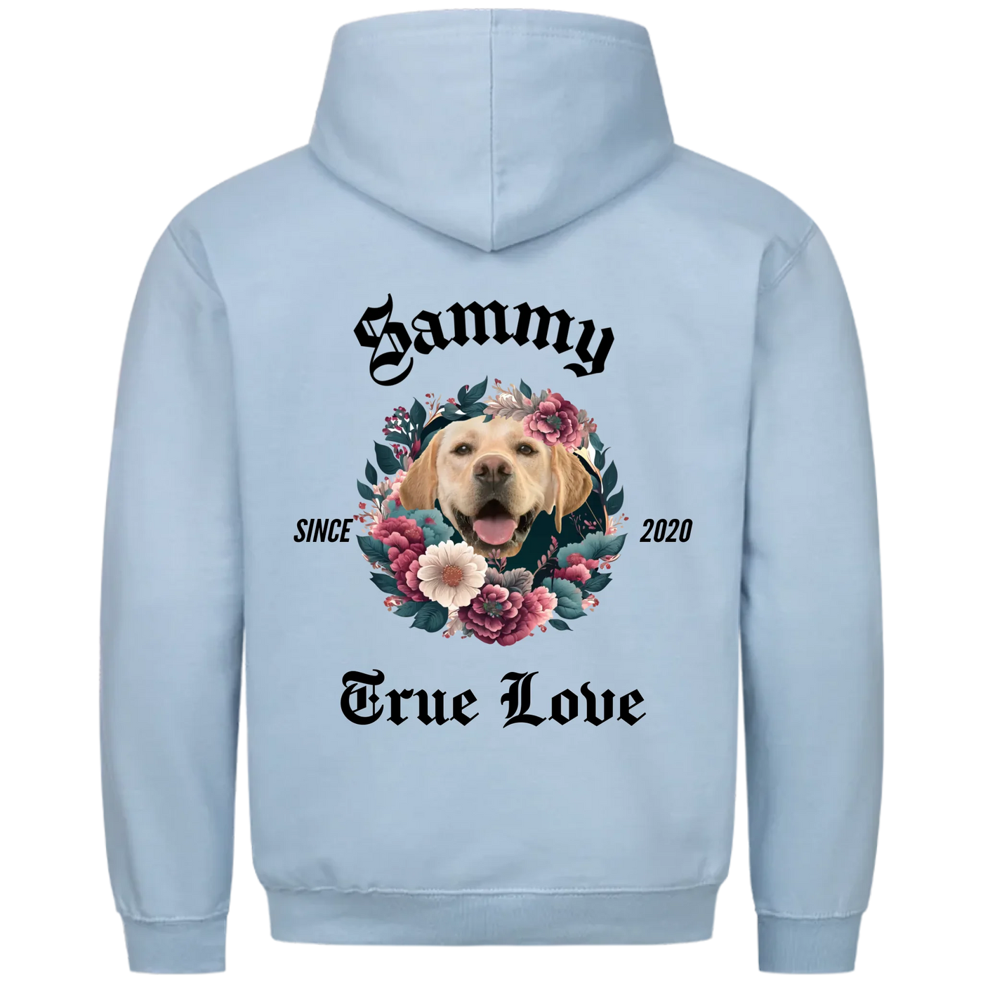 Wahre Liebe - Personalisierbarer Hoodie Unisex Rückendruck