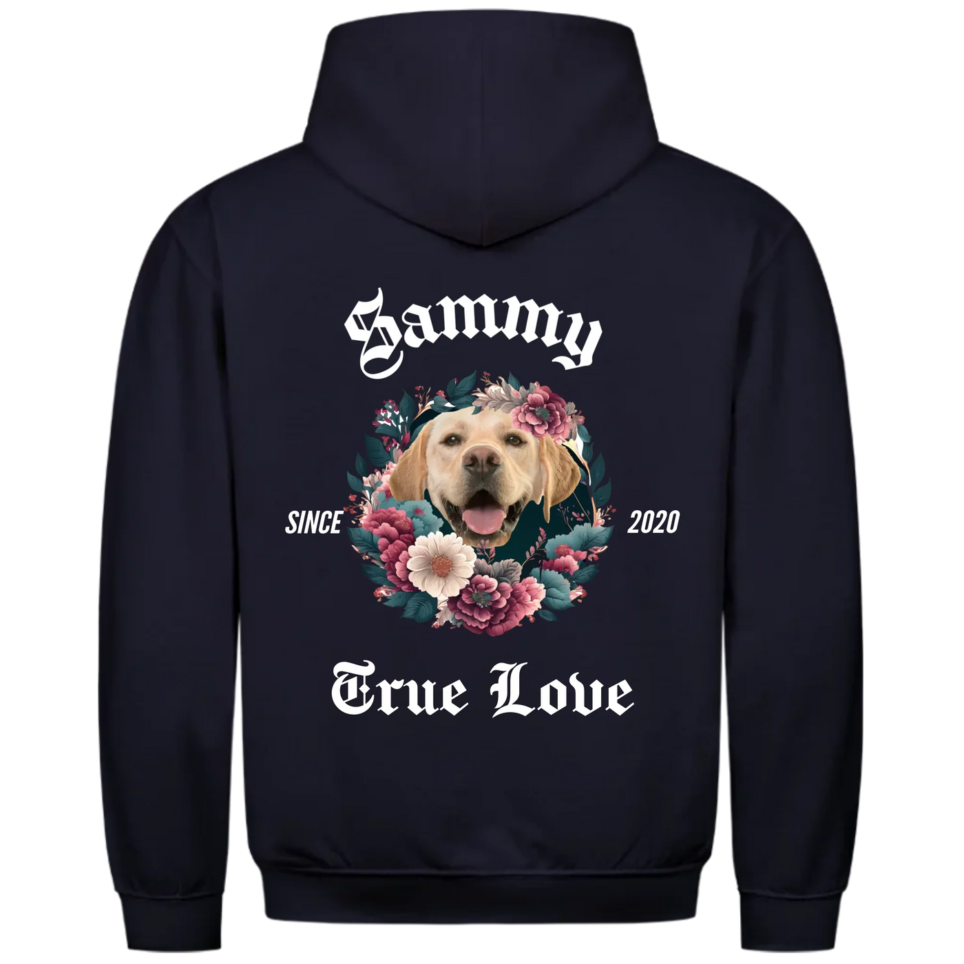 Wahre Liebe - Personalisierbarer Hoodie Unisex Rückendruck