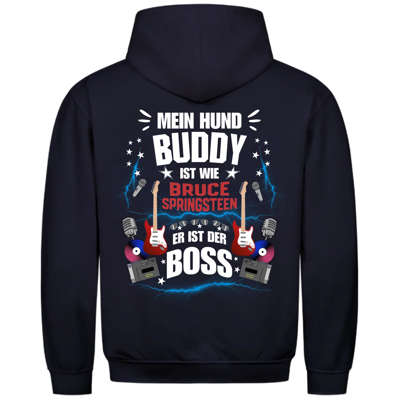 Mein Hund der Boss - Personalisierbarer Classic Hoodie Unisex