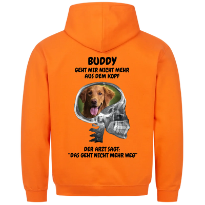 Mein Hund geht mir nicht aus dem Kopf - Personalisierbarer Unisex Hoodie