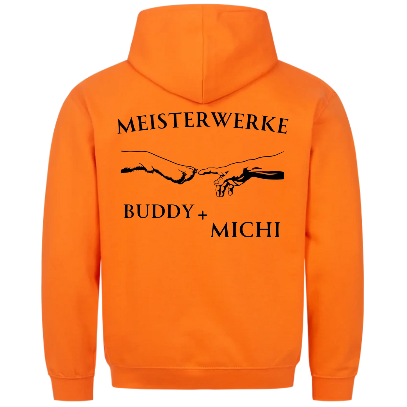 Meisterwerke - Personalisierbarer Unisex Hoodie Rückendruck