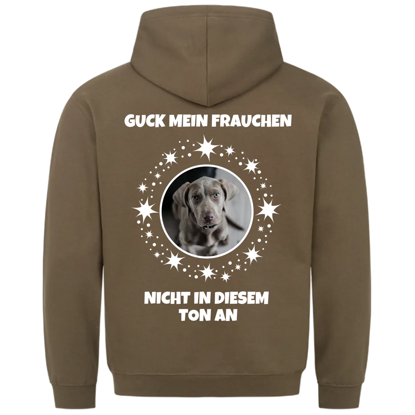 Nicht in diesem Ton - Personalisierbarer Unisex Hoodie Rückendruck