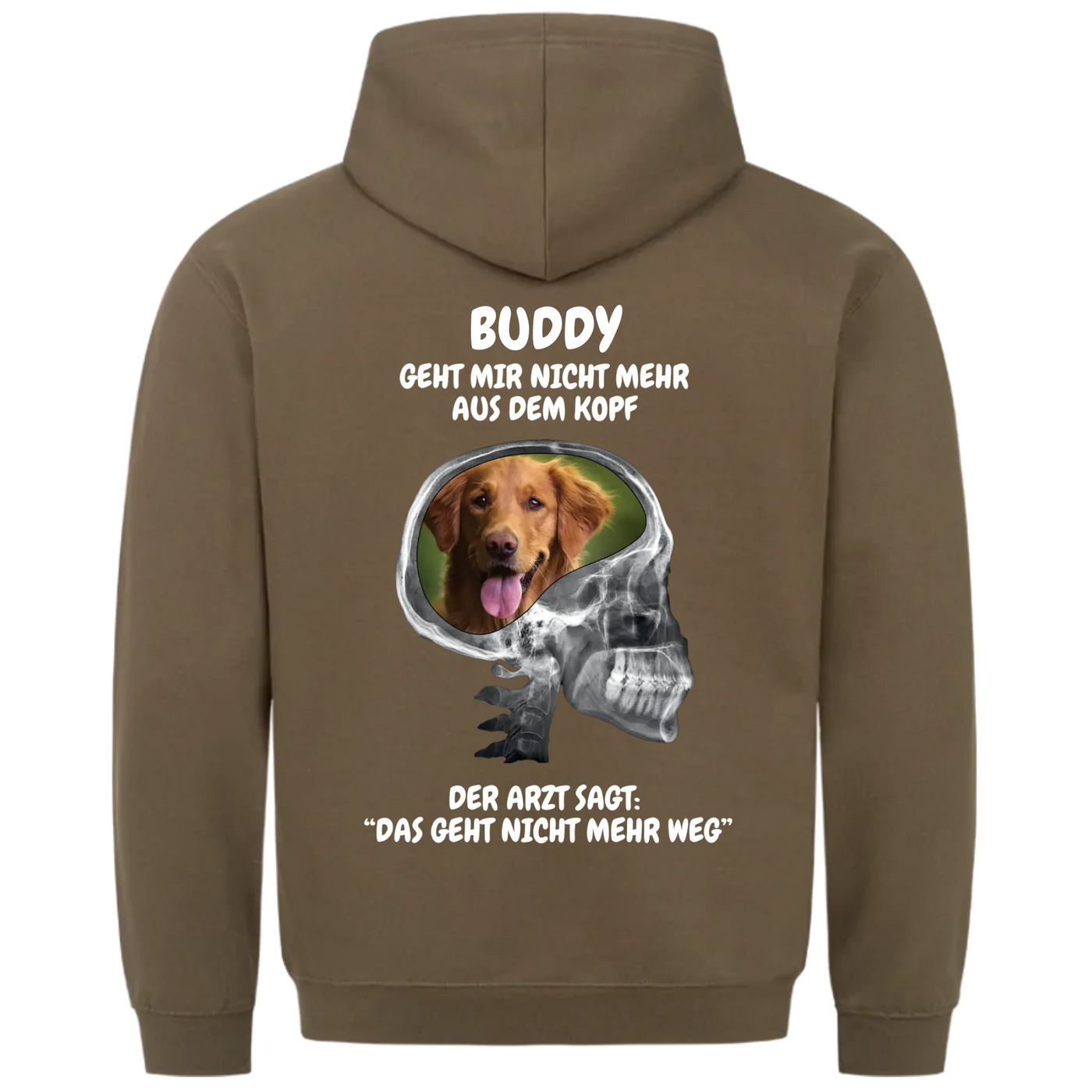 Mein Hund geht mir nicht aus dem Kopf - Personalisierbarer Unisex Hoodie