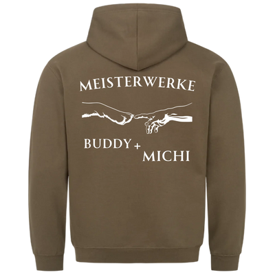 Meisterwerke - Personalisierbarer Unisex Hoodie Rückendruck