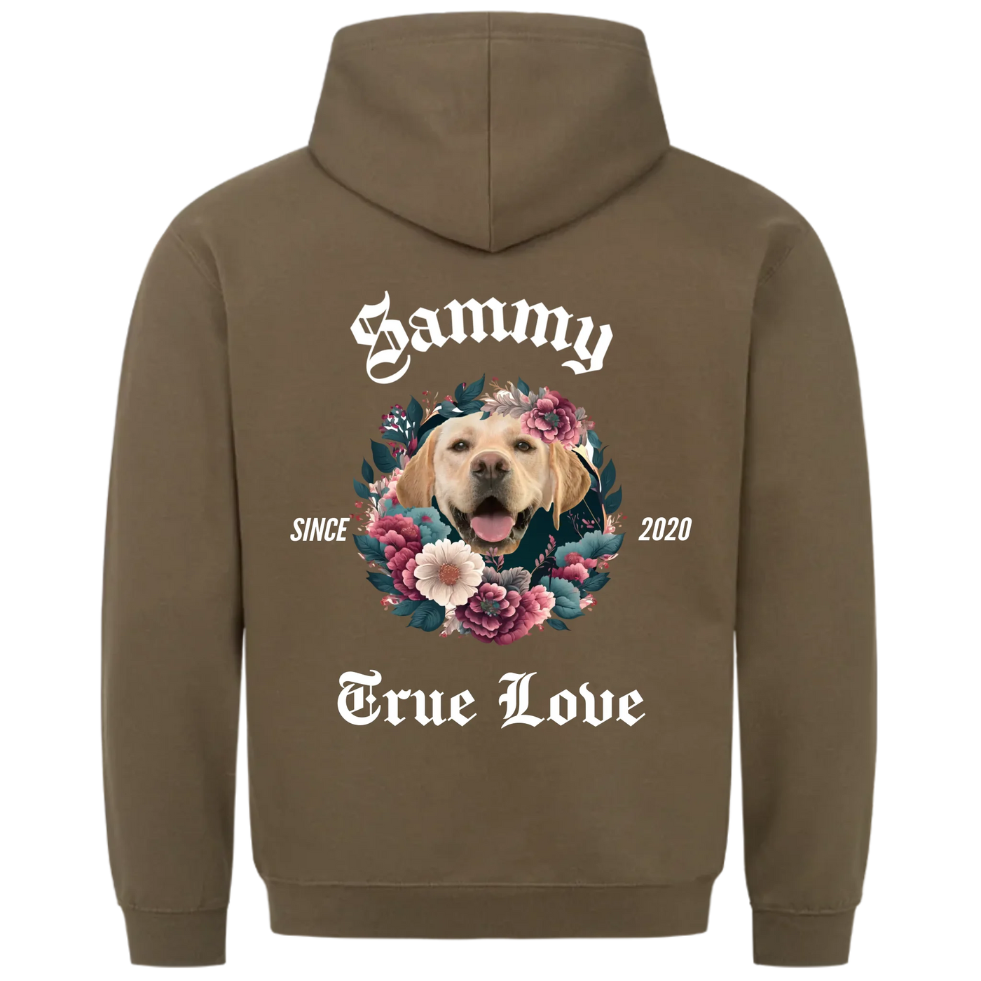 Wahre Liebe - Personalisierbarer Hoodie Unisex Rückendruck