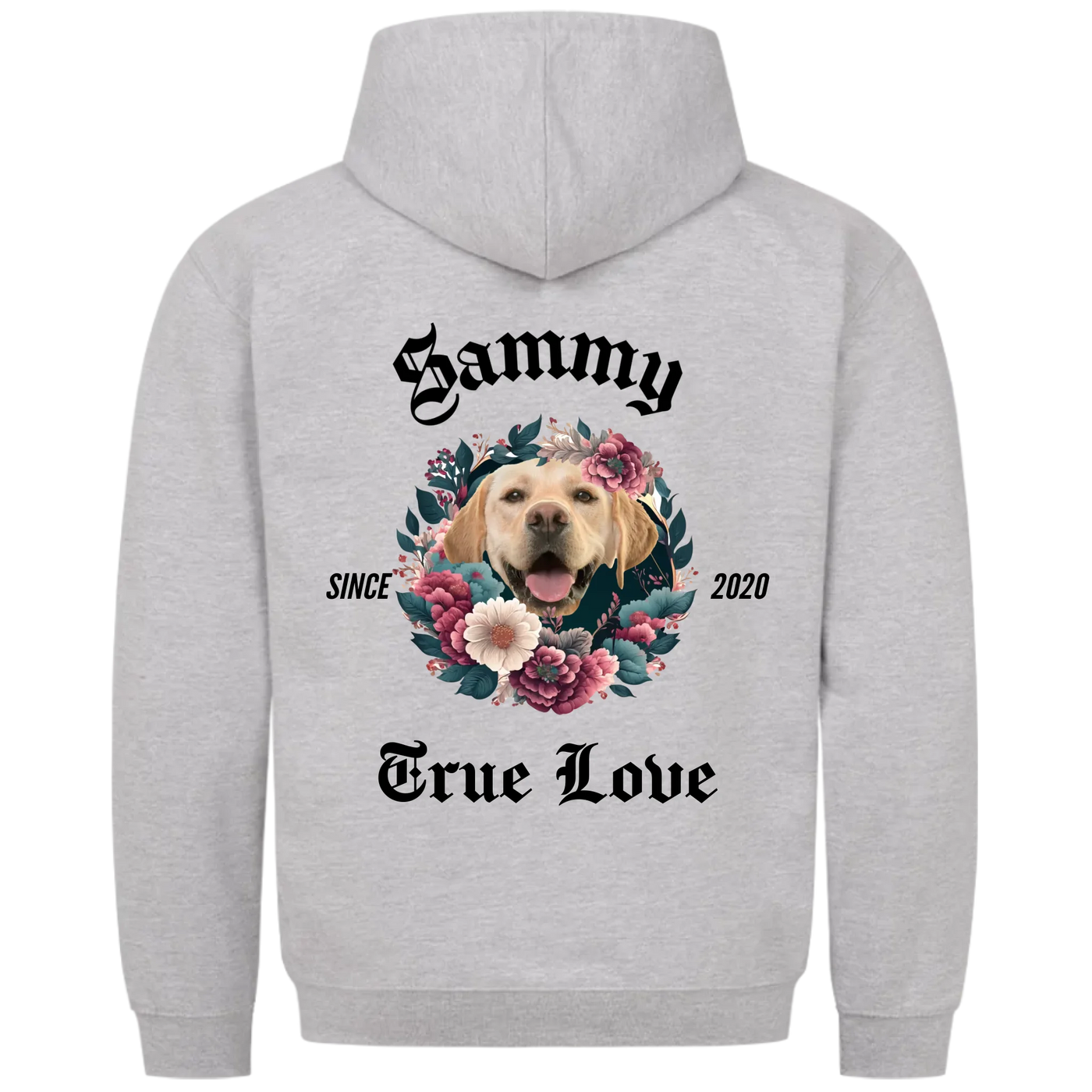 Wahre Liebe - Personalisierbarer Hoodie Unisex Rückendruck