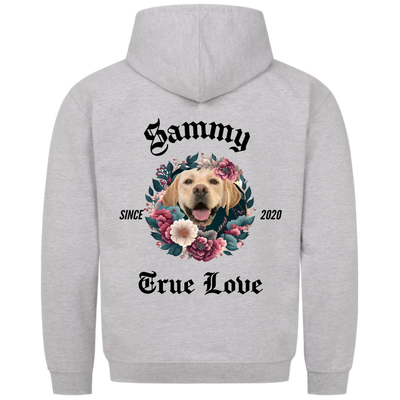 Wahre Liebe - Personalisierbarer Hoodie Unisex Rückendruck