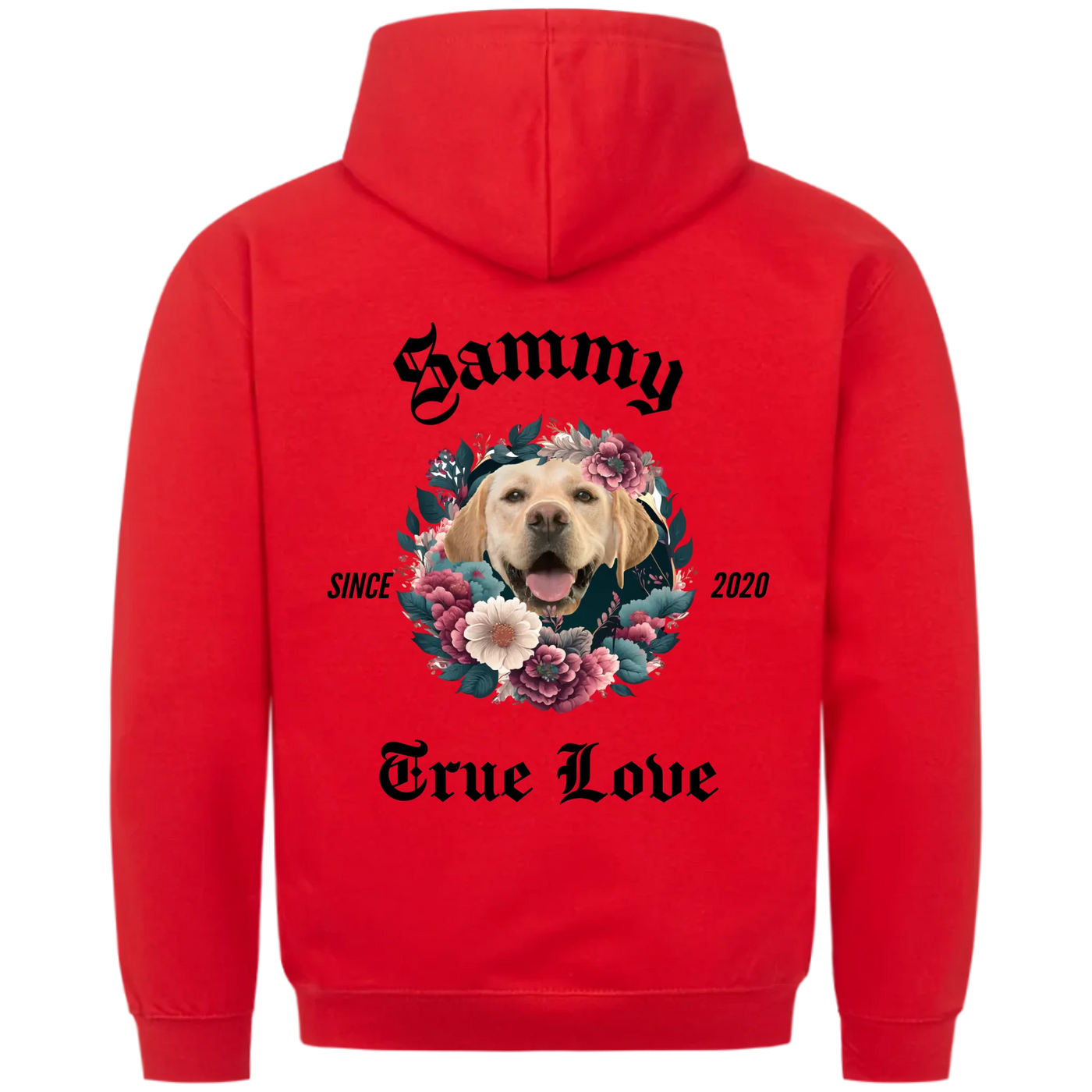 Wahre Liebe - Personalisierbarer Hoodie Unisex Rückendruck