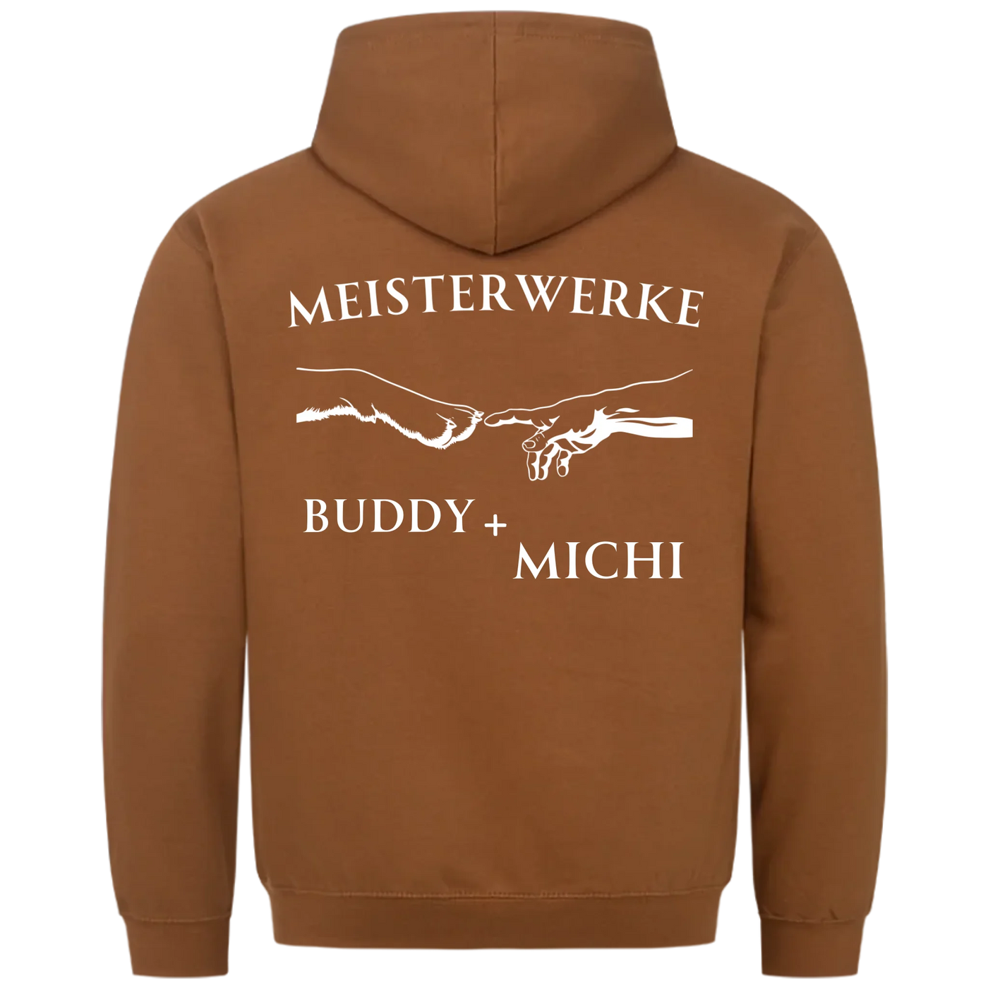 Meisterwerke - Personalisierbarer Unisex Hoodie Rückendruck