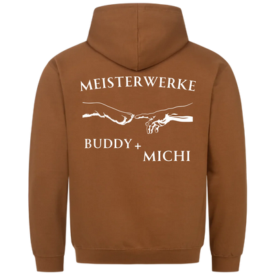Meisterwerke - Personalisierbarer Unisex Hoodie Rückendruck