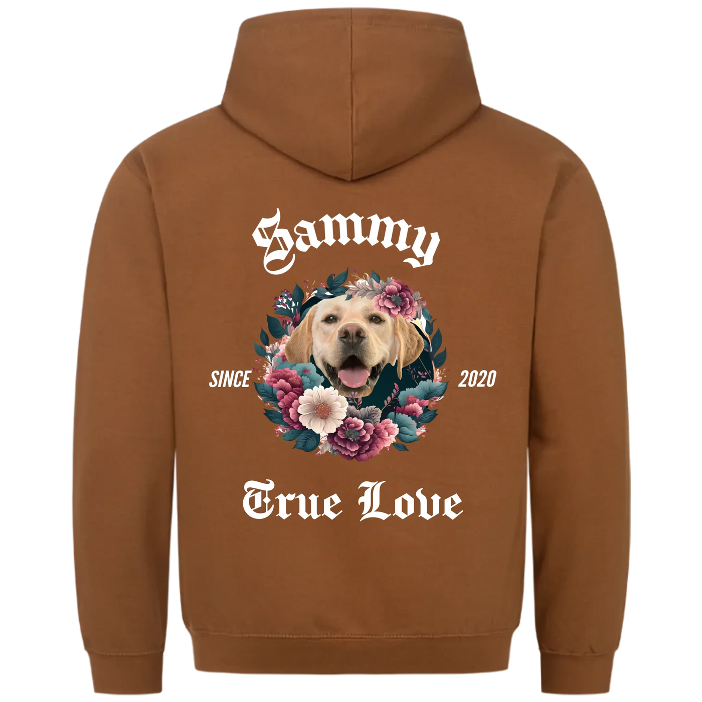 Wahre Liebe - Personalisierbarer Hoodie Unisex Rückendruck