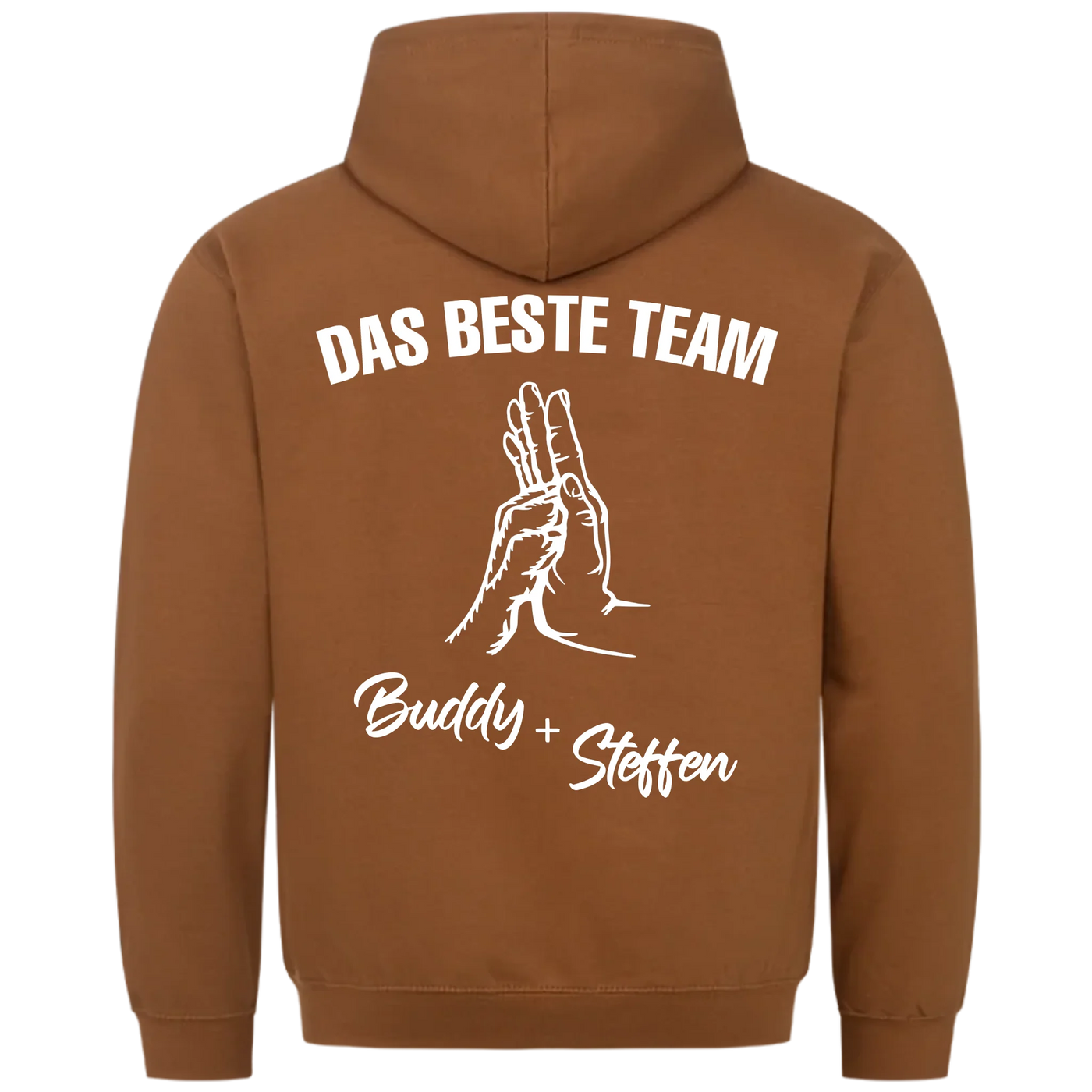 Das beste Team - Personalisierbarer Unisex Hoodie Rückendruck