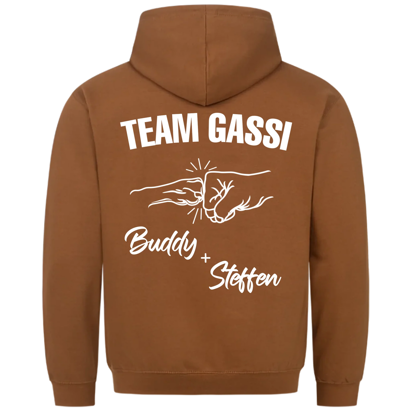 Team Gassi Fauststoß - Individueller Hoodie Unisex Rückendruck
