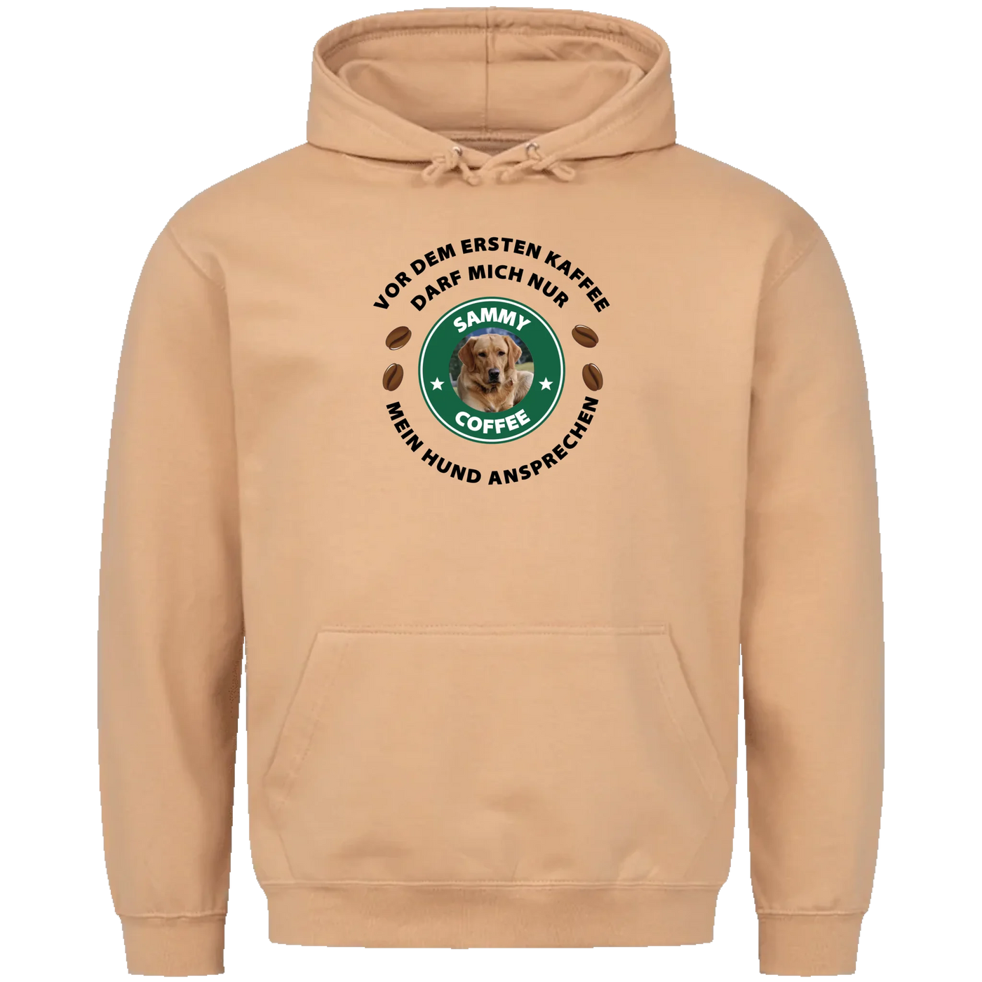 Vor dem ersten Kaffee darf mich nur mein Hund ansprechen - Personalisierbarer Unisex Hoodie