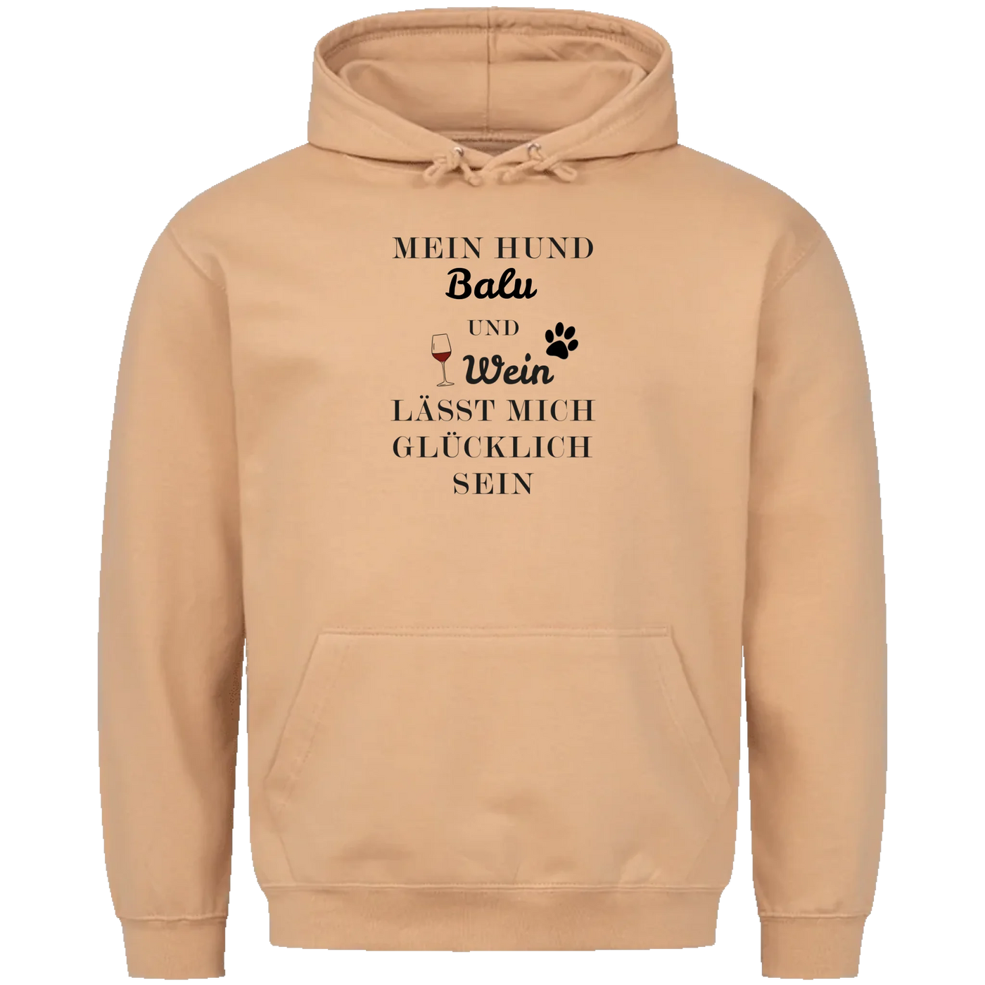 Mein Hund und Wein - Individueller Hoodie Unisex