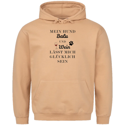 Mein Hund und Wein - Individueller Hoodie Unisex