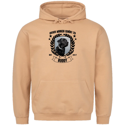 Dieser Mensch gehört zu - Personalisierbarer Unisex Hoodie