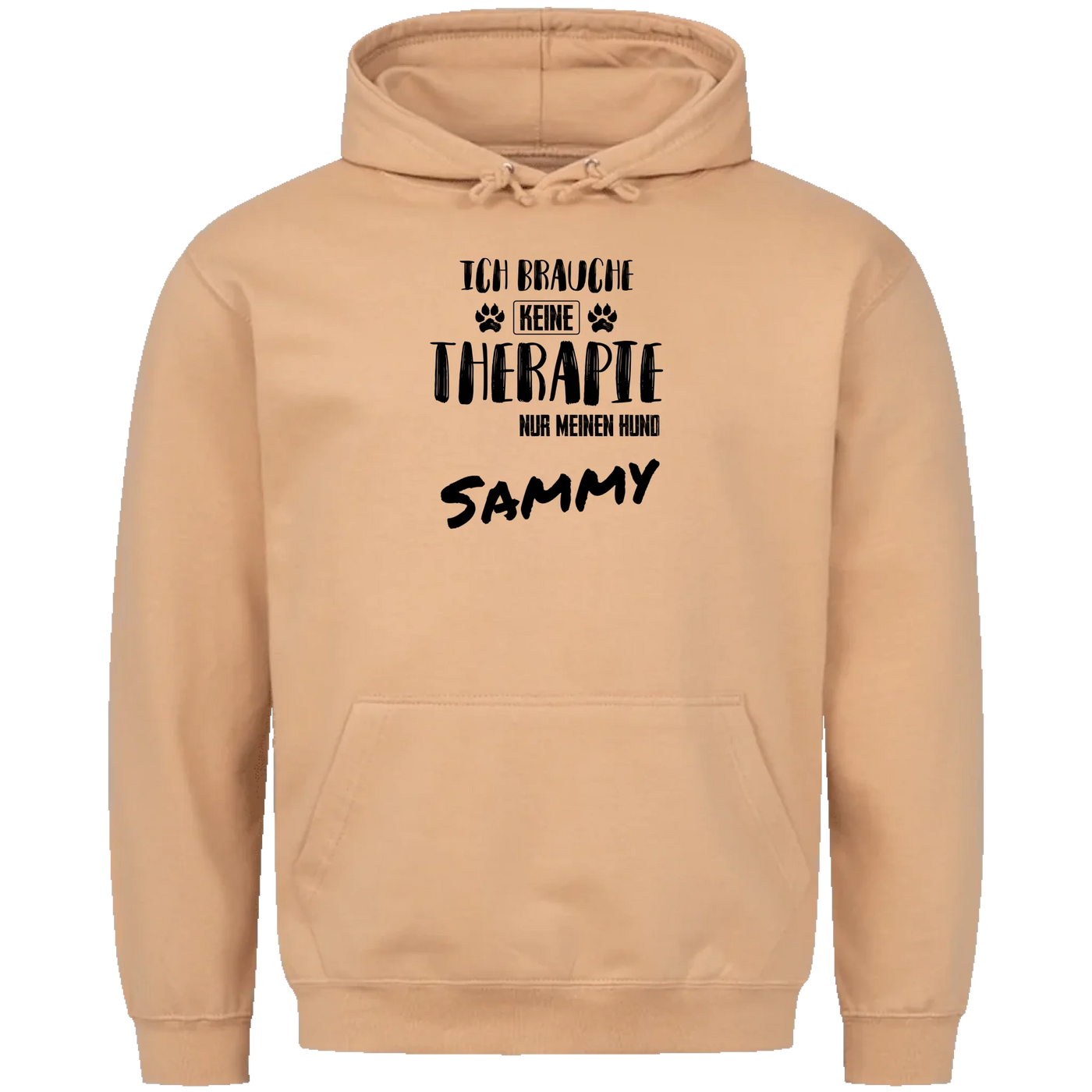 Ich brauche keine Therapie - Ich brauche nur meinen Hund - Personalisierbarer Unisex Hoodie
