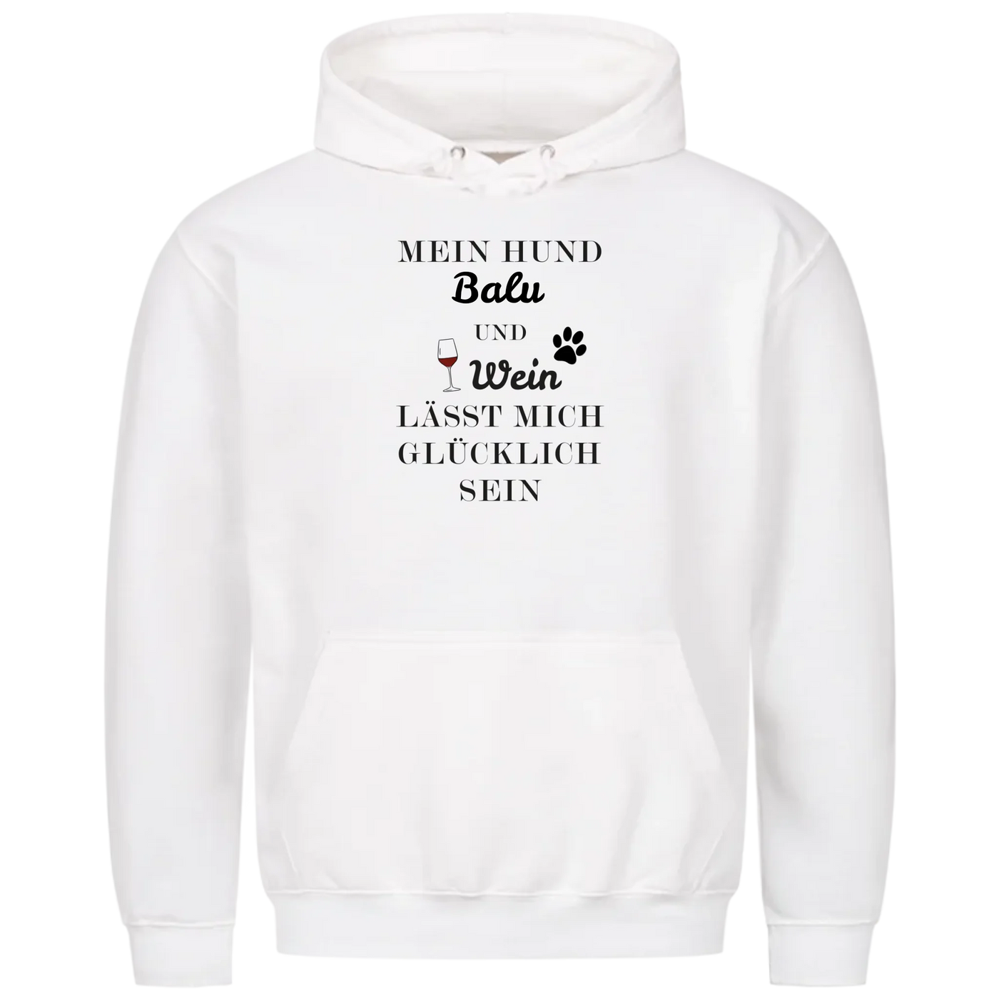 Mein Hund und Wein - Individueller Hoodie Unisex