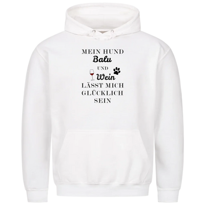 Mein Hund und Wein - Individueller Hoodie Unisex