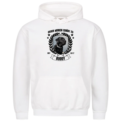 Dieser Mensch gehört zu - Personalisierbarer Unisex Hoodie