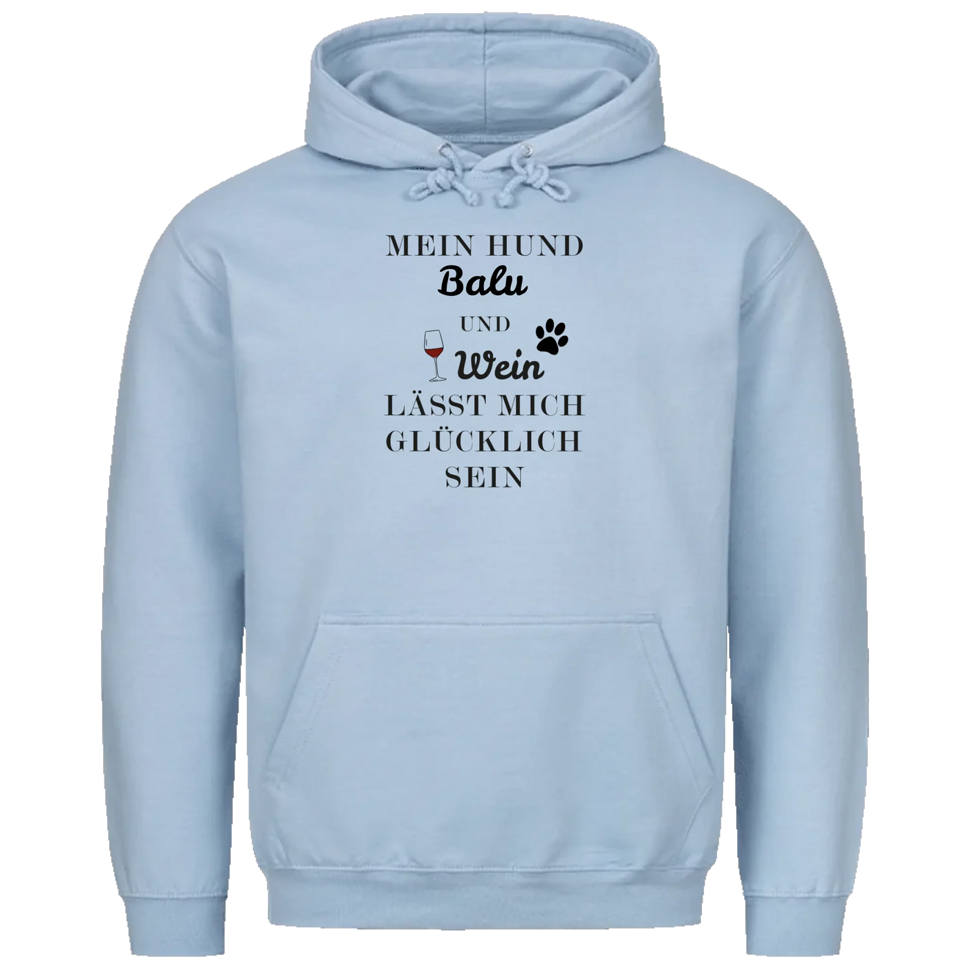 Mein Hund und Wein - Individueller Hoodie Unisex