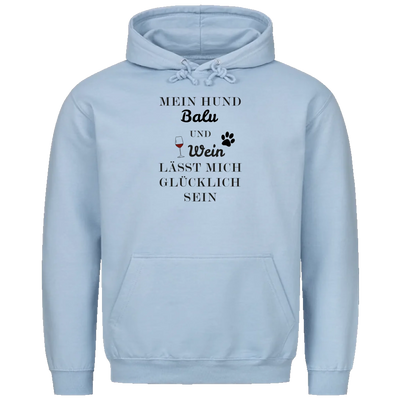 Mein Hund und Wein - Individueller Hoodie Unisex