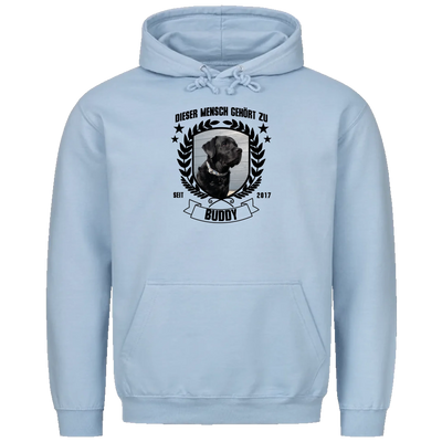 Dieser Mensch gehört zu - Personalisierbarer Unisex Hoodie