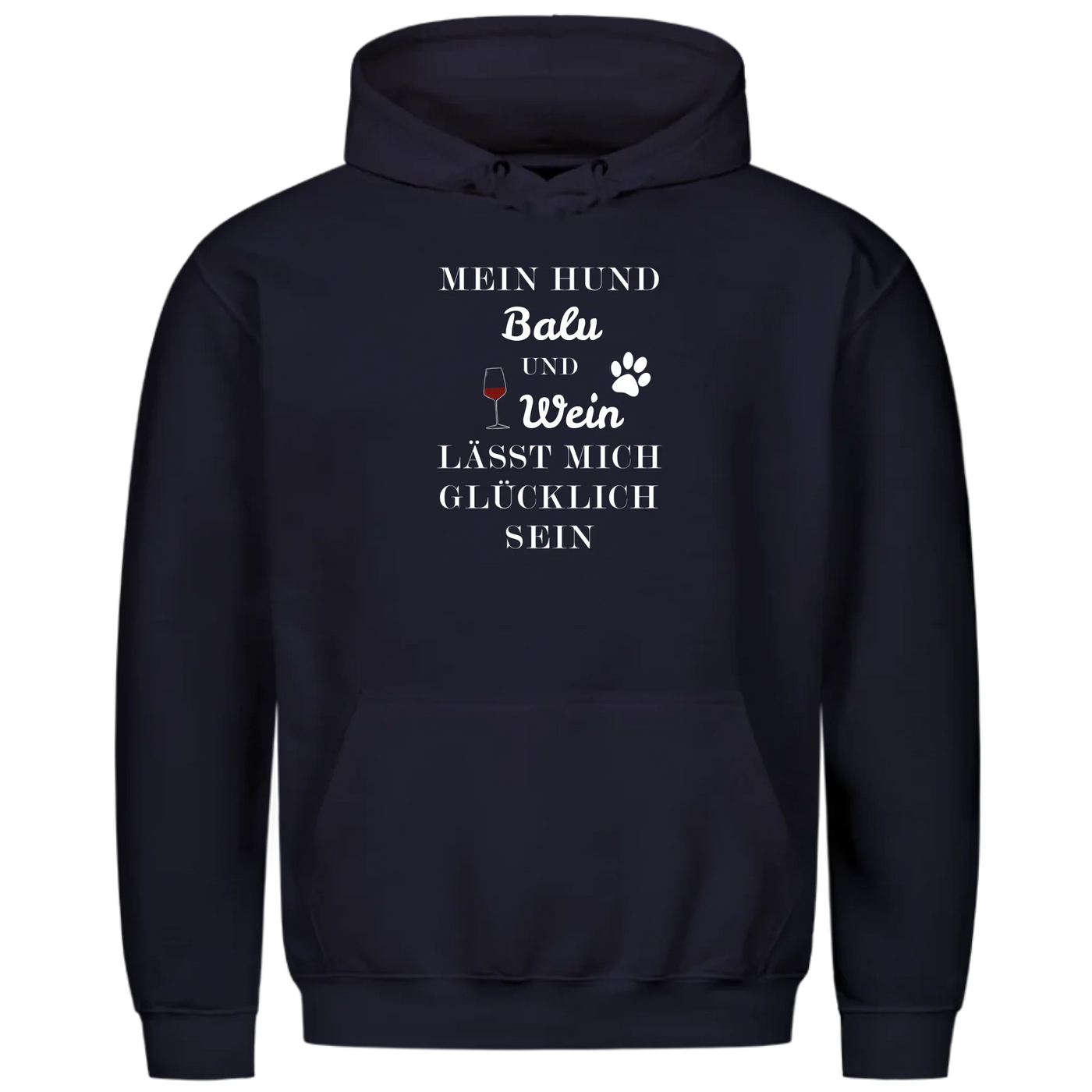 Mein Hund und Wein - Individueller Hoodie Unisex