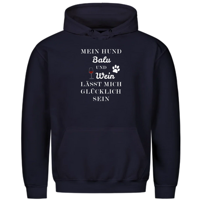 Mein Hund und Wein - Individueller Hoodie Unisex