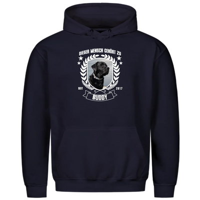 Dieser Mensch gehört zu - Personalisierbarer Unisex Hoodie