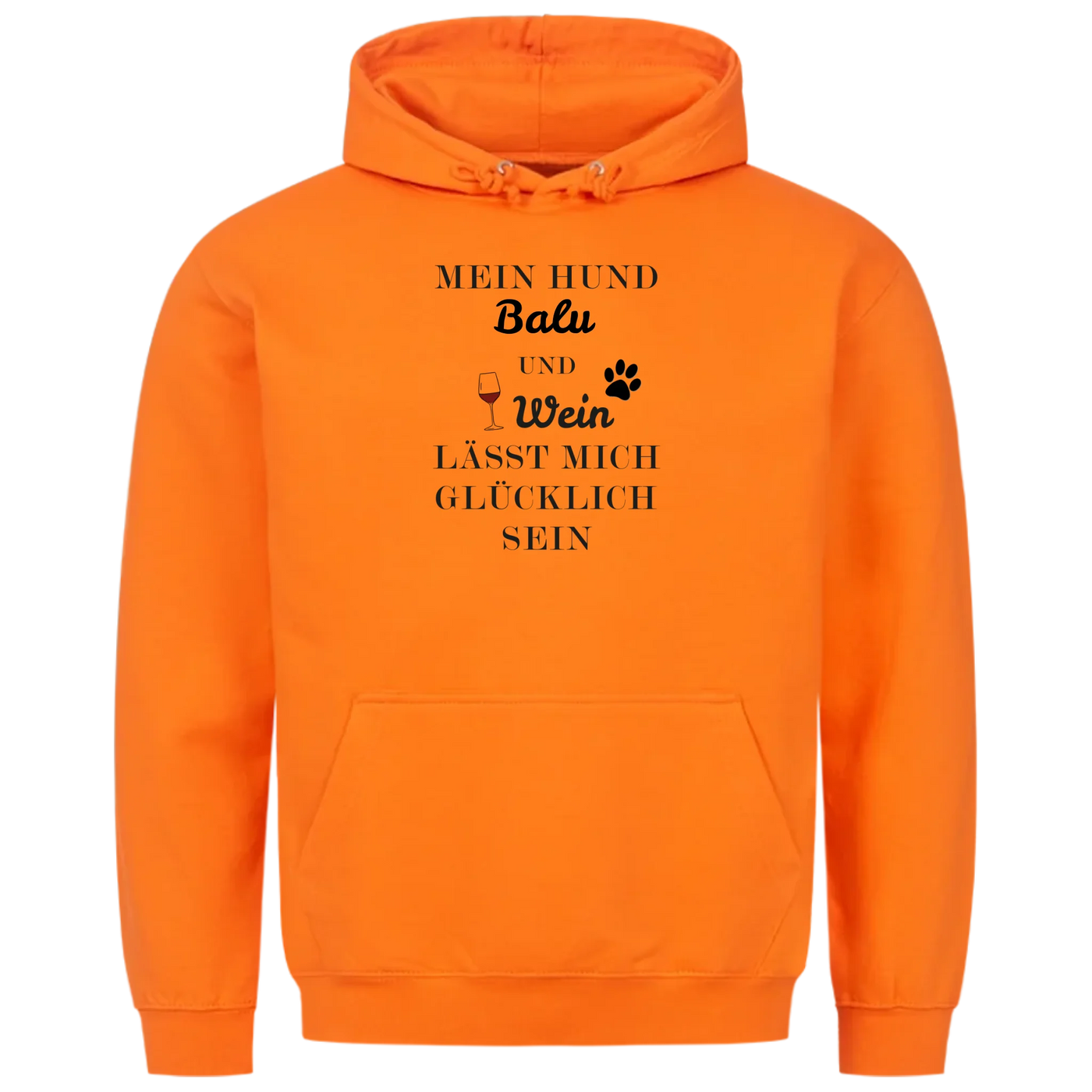 Mein Hund und Wein - Individueller Hoodie Unisex