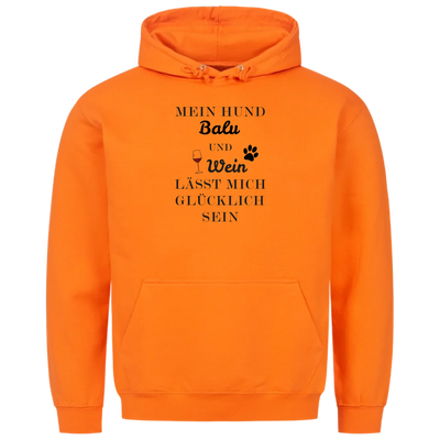 Mein Hund und Wein - Individueller Hoodie Unisex